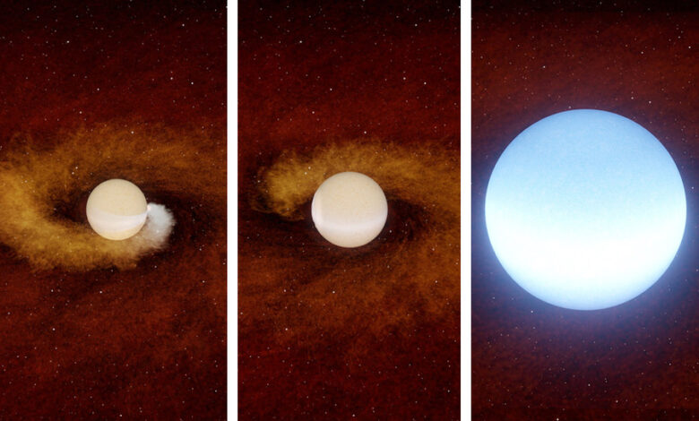 a star that is swallowing its planet