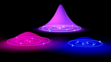 An artist's depiction of quantum vortices